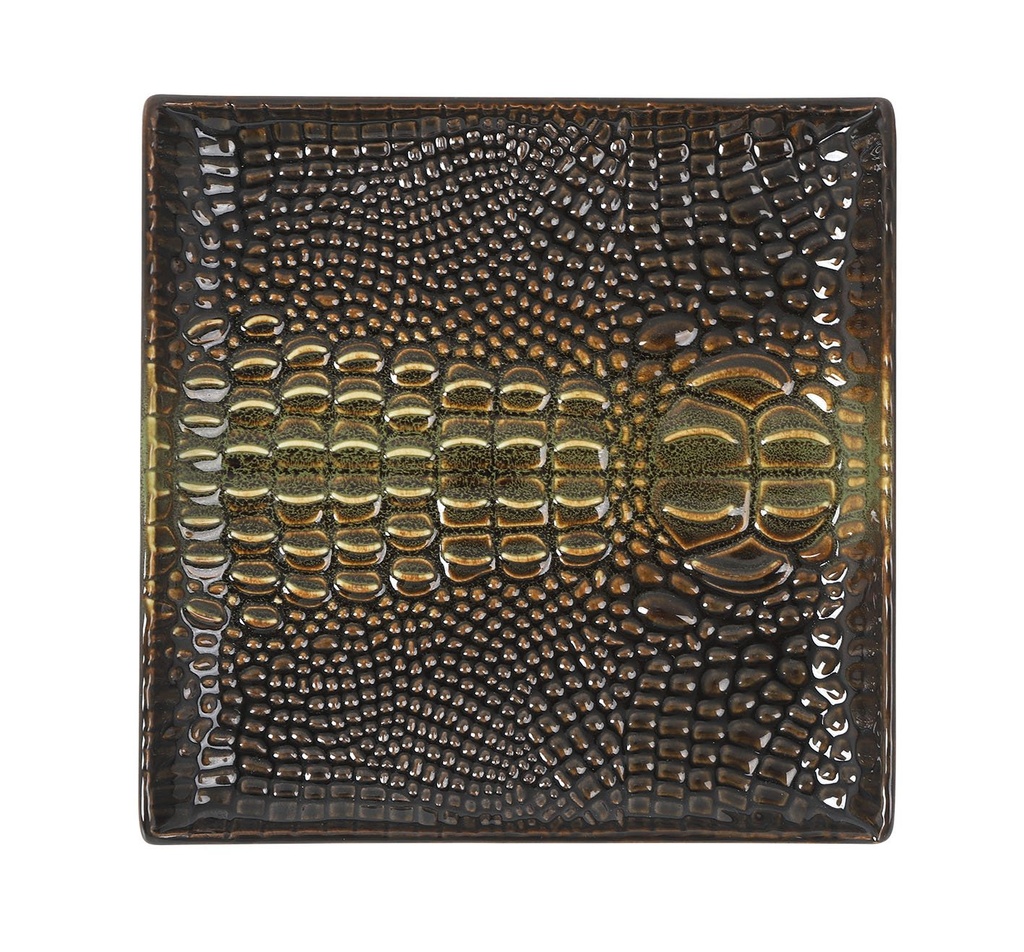 #-48- PLATO PAN COCODRILO 15x15x2.5cm