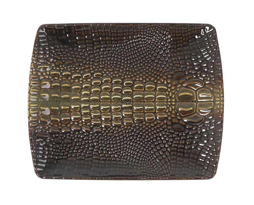 #-48- BANDEJA RECTANGULAR COCODRILO 19.5x15.5x2cm