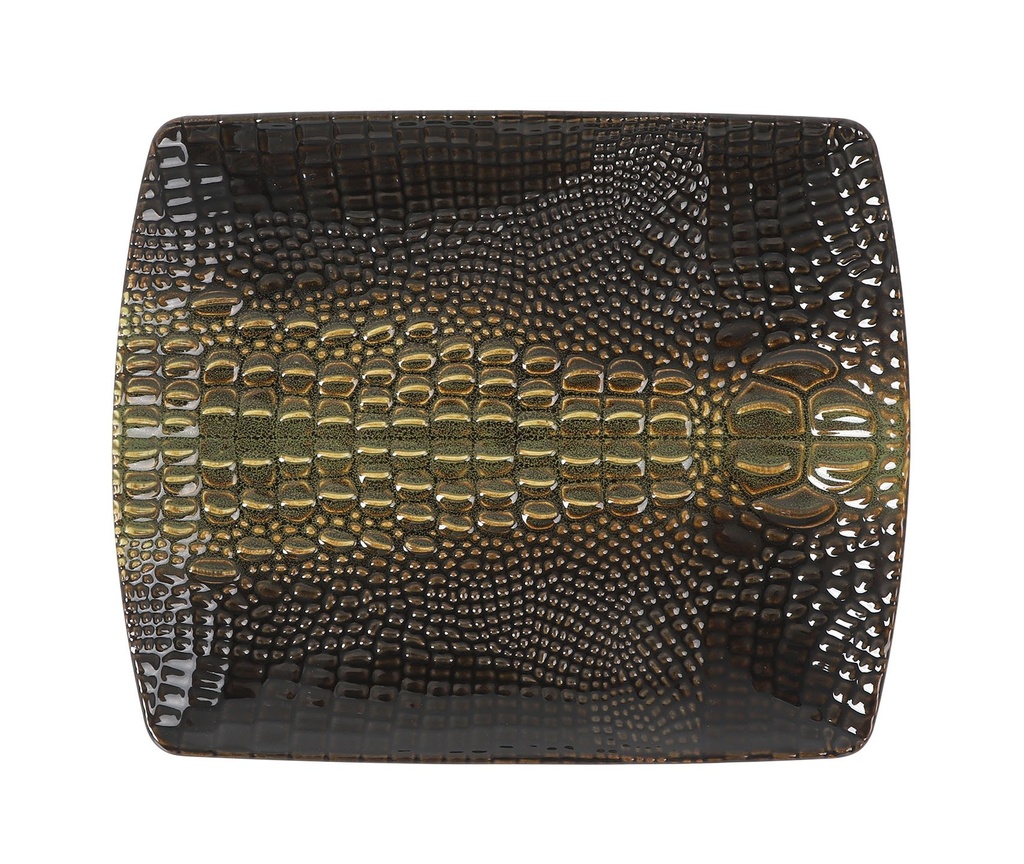 #-24- RECT. TRAY COCODRILO 22.5x18.5x2cm