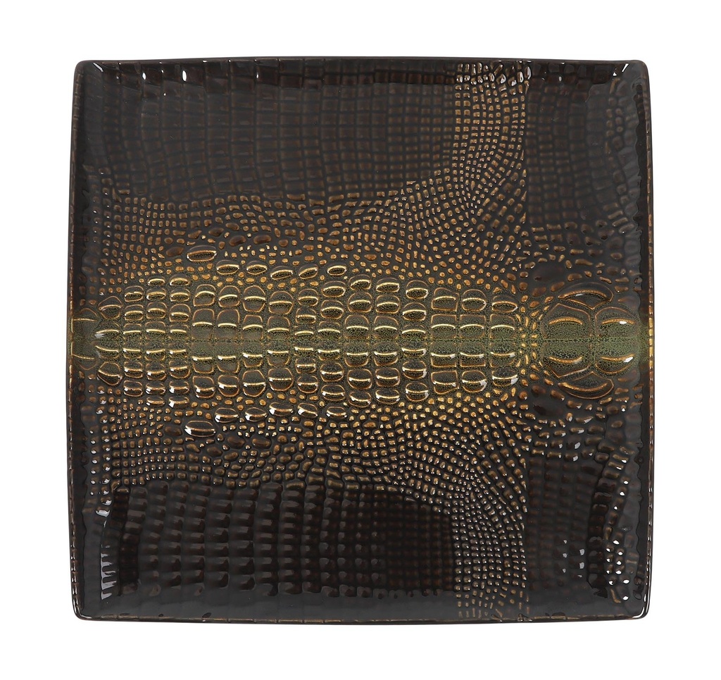 #-12- PLATO PRESENTACION COCODRILO 30x30x2.5cm