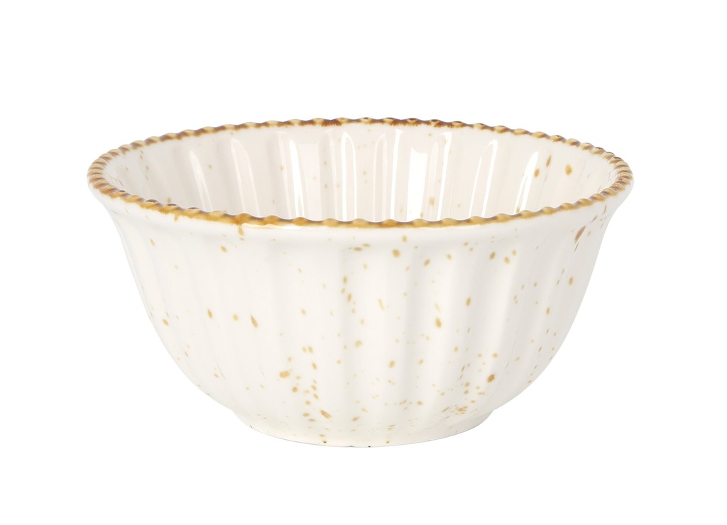 [B1506013C] BEIGE BOWL CANNELE ø18x8cm 1L