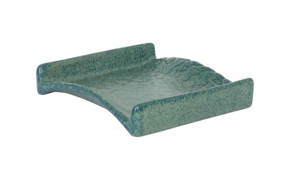 [B997034] #-72- BANDEJA VERDE MADRAS 12x12x2,5cm