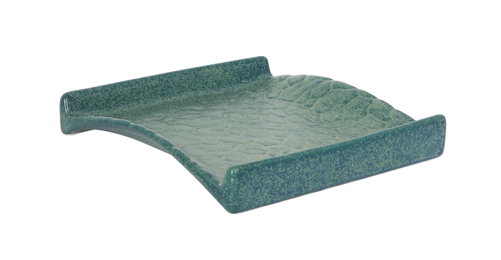 [B997033] #-36- BANDEJA VERDE MADRAS 16x16x2,5cm