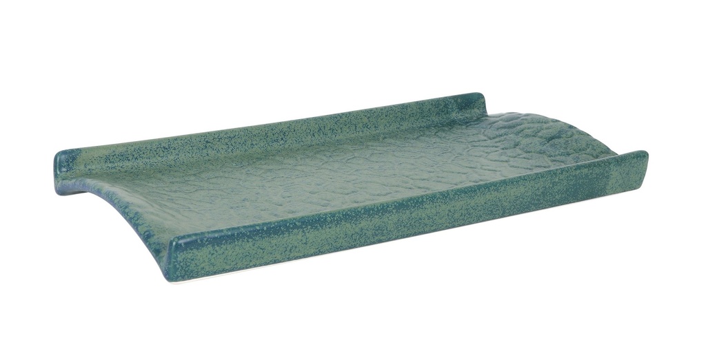 [B997030] #-12- BANDEJA VERDE MADRAS 30x15x2,5cm