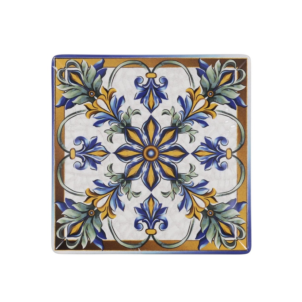 [B2766Y1-1] PLATO POSTRE MING II "BIZANCIO" 18x18x2c