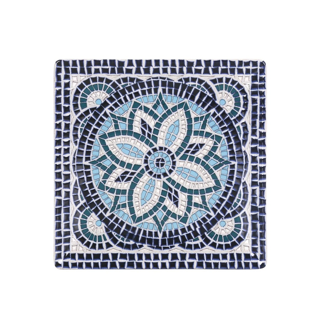 PLATO POSTRE MING II "MAYOLICA" 18x18x2c