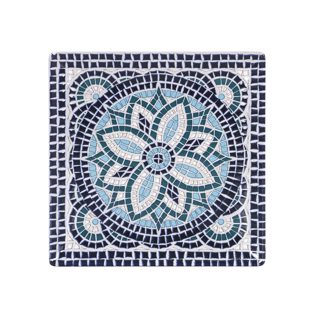 PLATO POSTRE MING II "MAYOLICA" 21x21x2c