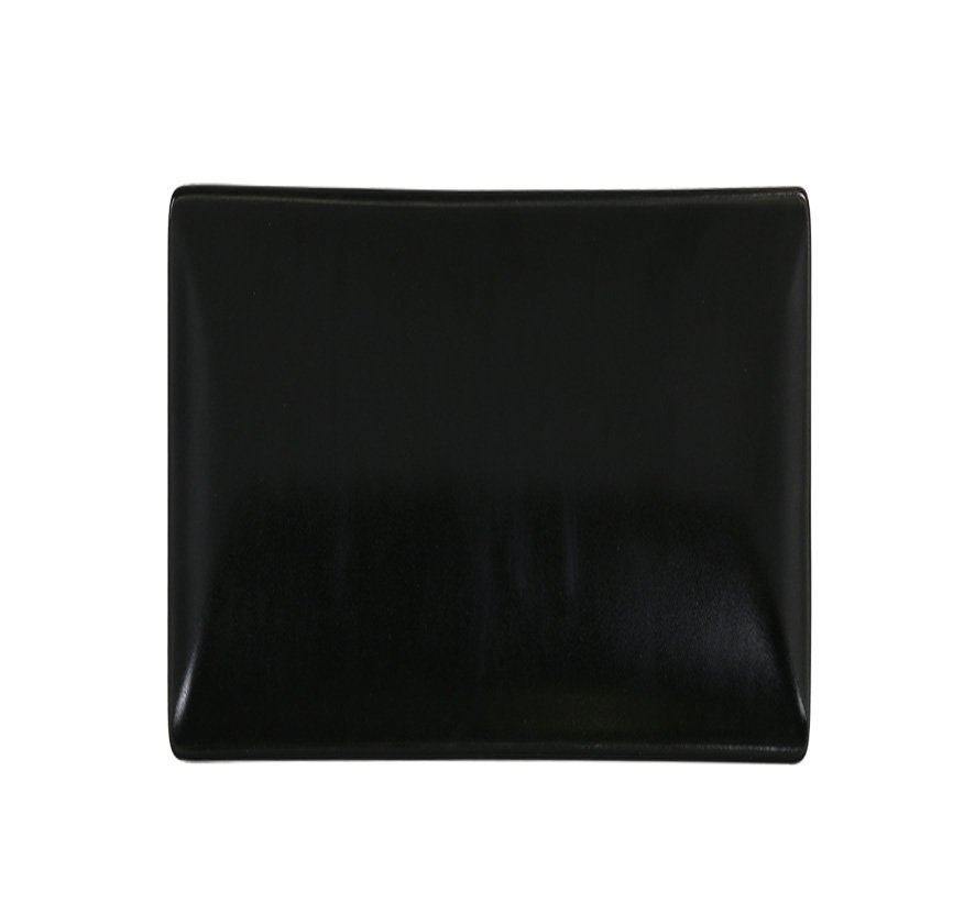 [B758010-1] BLACK BREAD PLATE 16x16x2 cm MING II