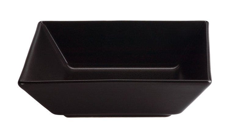 [B2776-2] PLATE SOUP BLACK STONWARE 17.5X17.5X5C _