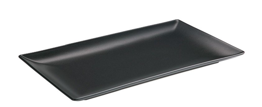 & BANDEJA RECTANG.NEGRA STONW.30x15x2cm_