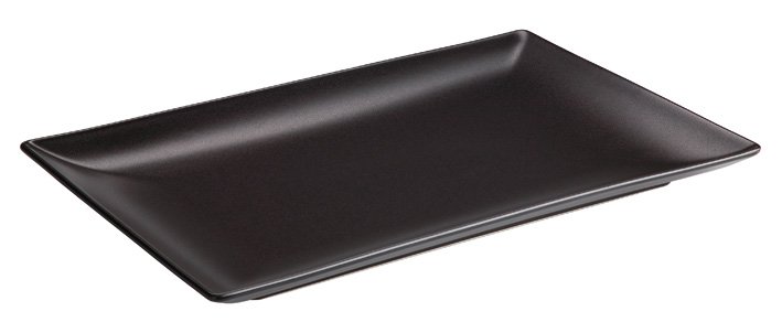 BLACK RECTANG.DISH STONWARE 34X2 _MING I
