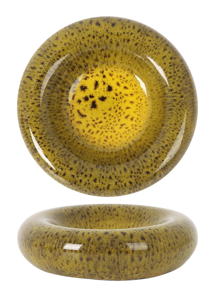 [B1033003] #-12- PISTACHIO PLATE CLEOPATRA ø16.5x5c