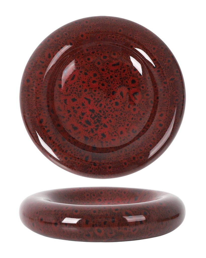 [B1033001] RED PLATE CLEOPATRA ø24x5cm