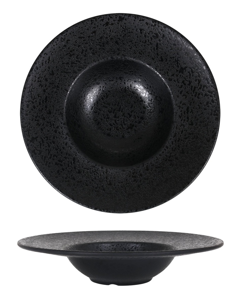 [B100V013B] #-12- PLATO RISSOTO NEGRO KORIO ARIZONA ø28.5x6