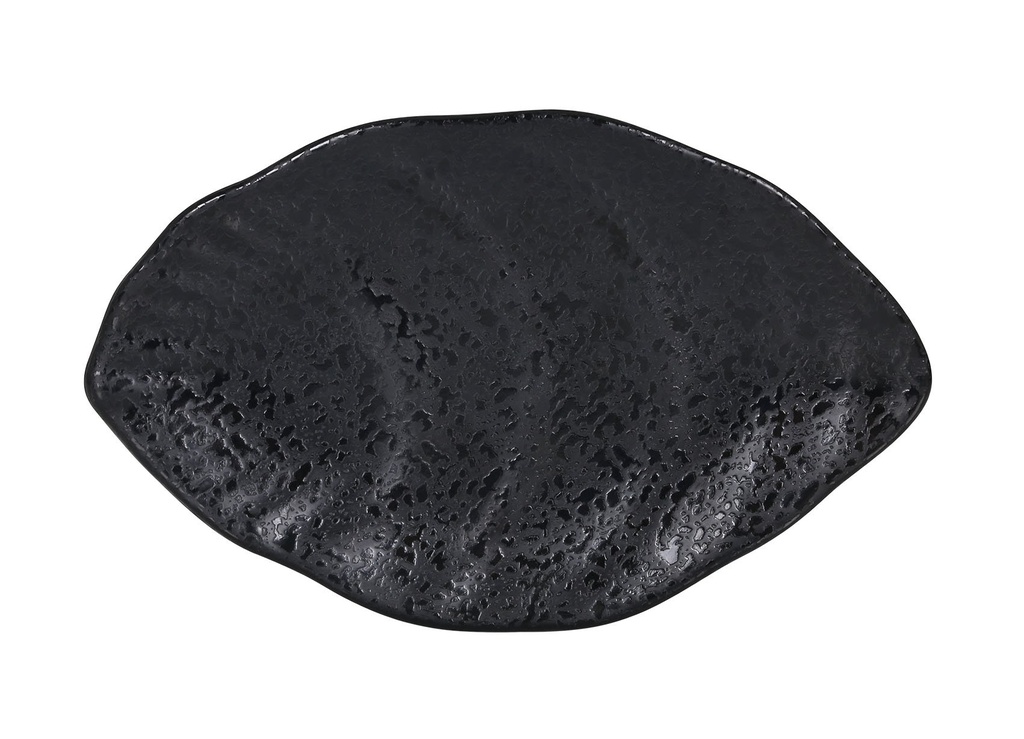 OVAL BLACK TRAY CONCH ARIZONA25x16x1.5cm
