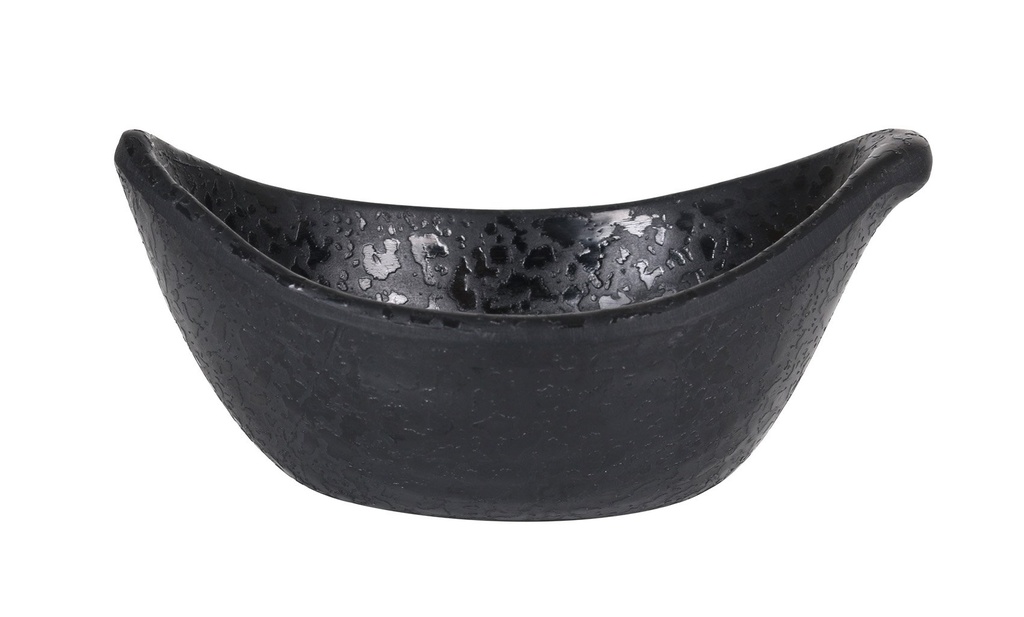 [B100V026BR] BOWL OVAL NEGRO VINCI ARIZONA 11x7x5cm 7cl