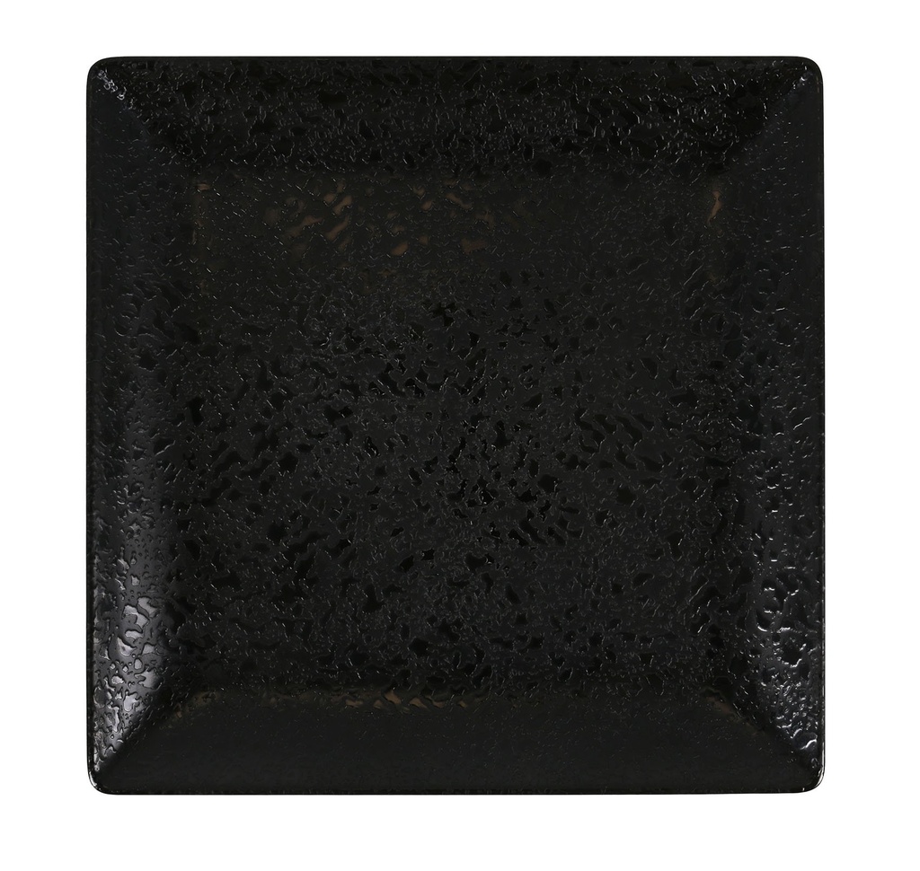 PLATO POSTRE MING III ARIZONA NEGRO 21x21x2cm