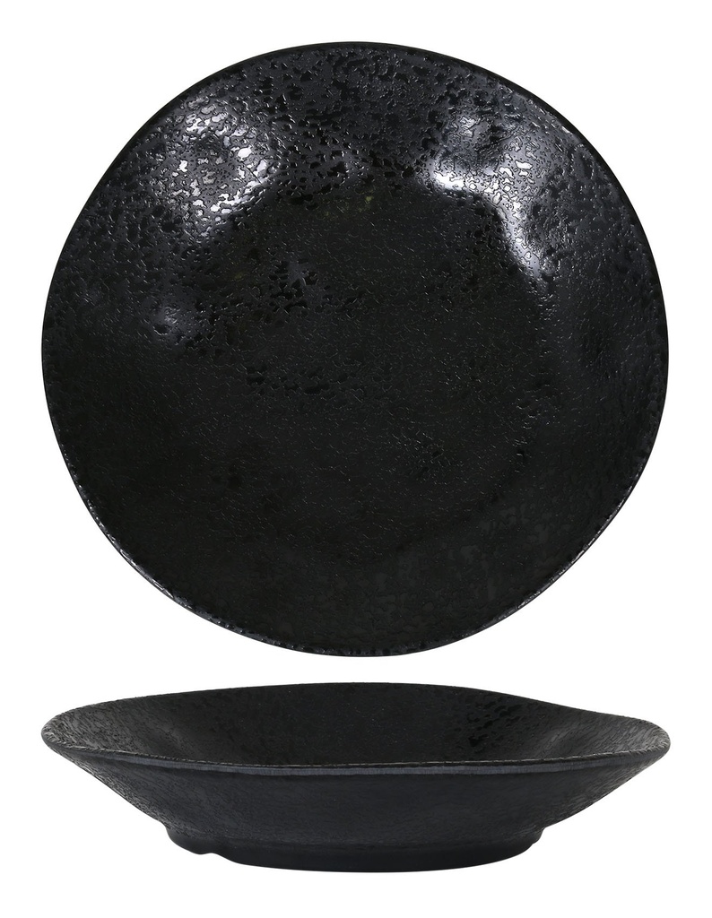 BLACK DEEP PLATE ARIZONA ø23x4cm