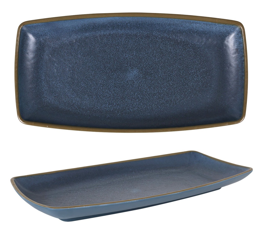 [B1052049B2] #-36- BLUE RECT. TRAY AXARQUIA 33x17X3cm