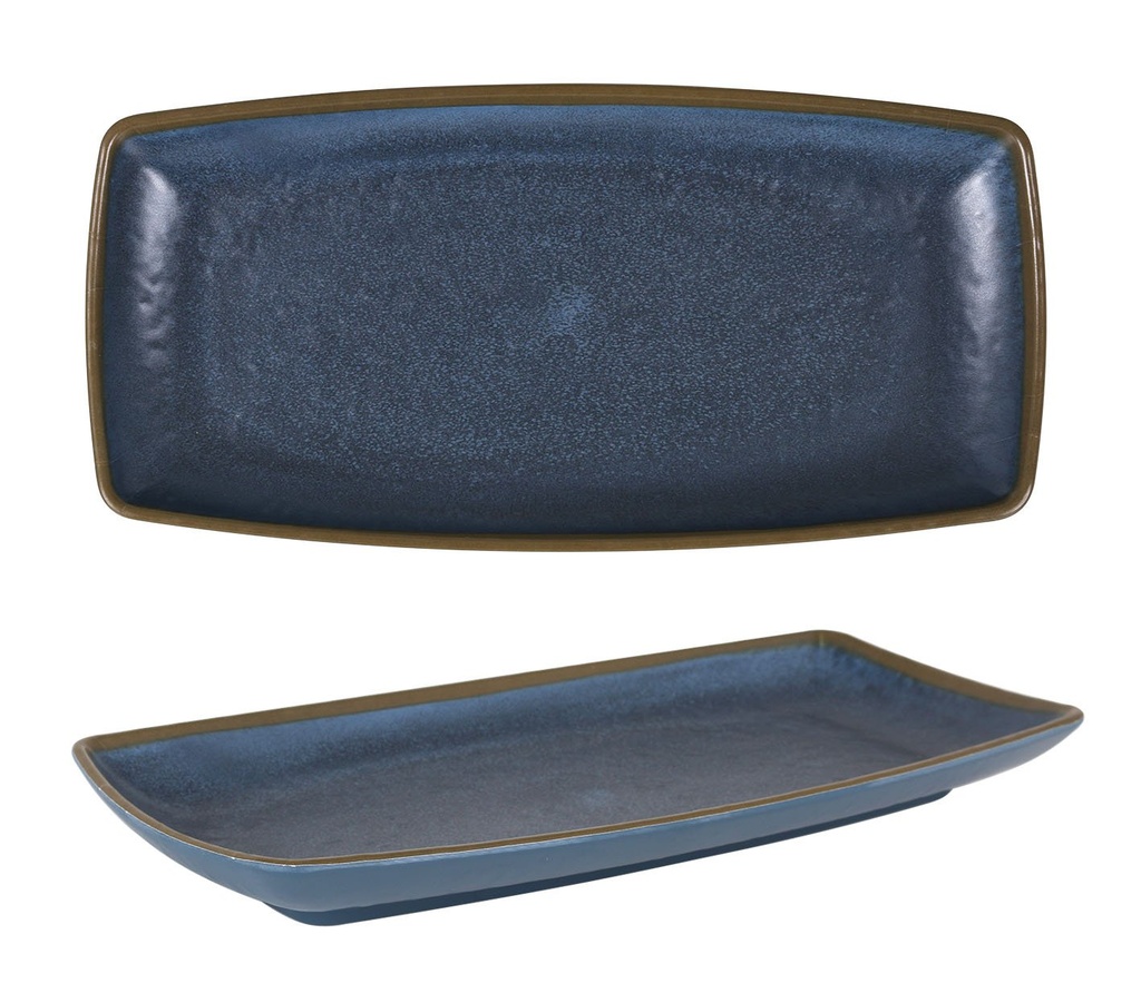 [B1052050B2] #-48- BLUE RECT. TRAY AXARQUIA 29.5x14.5
