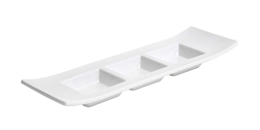 [B885132R] 3 COMPART CRAZY TRAY 29x9x3.3cm