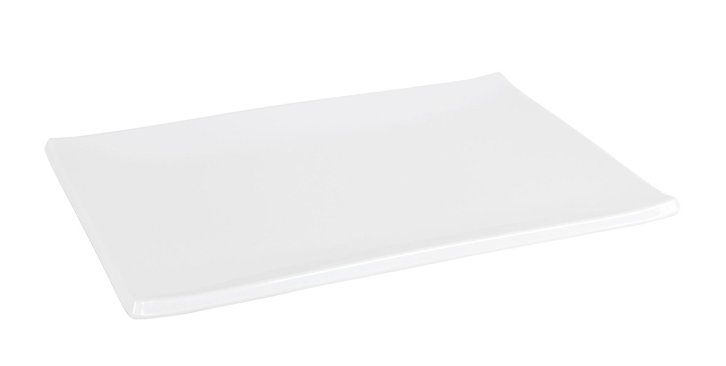 [B885347] RECT CRIOLLO TRAY  29.5x20.5x2.5 WHITE