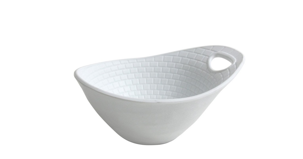 [B885232R] BOWL "PERPIGNAN" 12x10x6cm BLANCO