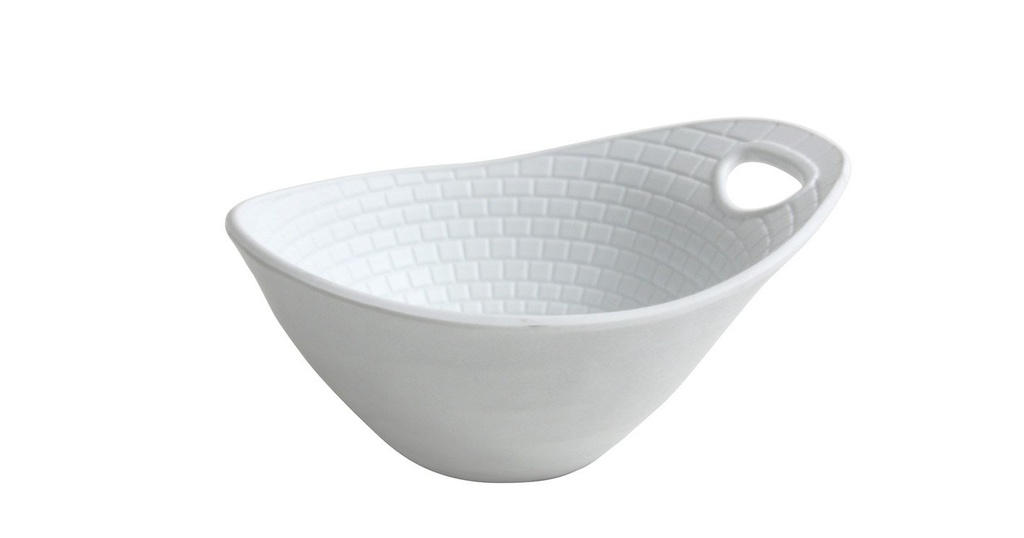 WHITE BOWL "PERPIGNAN" 15x12x7cm