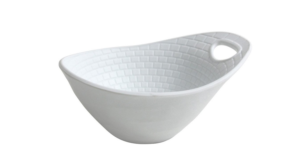 [B885230R] & BOWL "PERPIGNAN" 17x14x8cm BLANCO