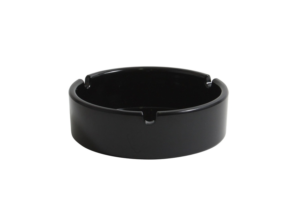 CENICERO REDONDO NEGRO ø10.3x3.1cm