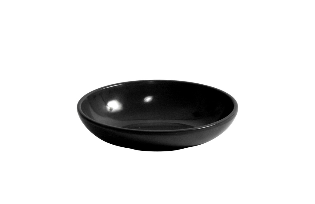 PLATO OVALADO NEGRO 10.7x8.5x2.7cm