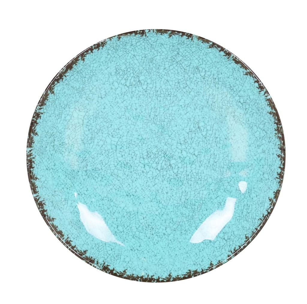 [B1052013C] #-36- PLATO LLANO AZUL GUAYABA ø25.5x4cm