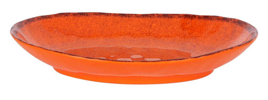 #-36- ORANGE OVAL TRAY GUAYABA 28x21x4cm