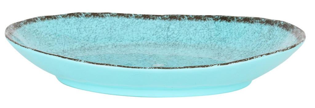 #-36- BLUE OVAL TRAY GUAYABA 28x21x4cm