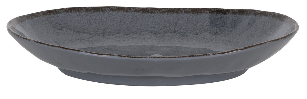 #-36- GRAY OVAL TRAY GUAYABA 28x21x4cm