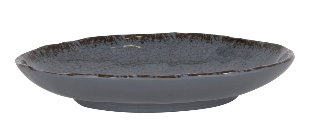 [B1052017D] #-48-BANDEJA OVAL GRIS GUAYABA 22,5x16.5x4cm