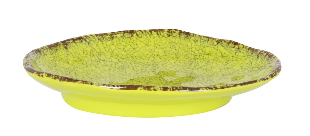 #-72- BANDEJA OVAL PISTACHO GUAYABA 20x14x3cm