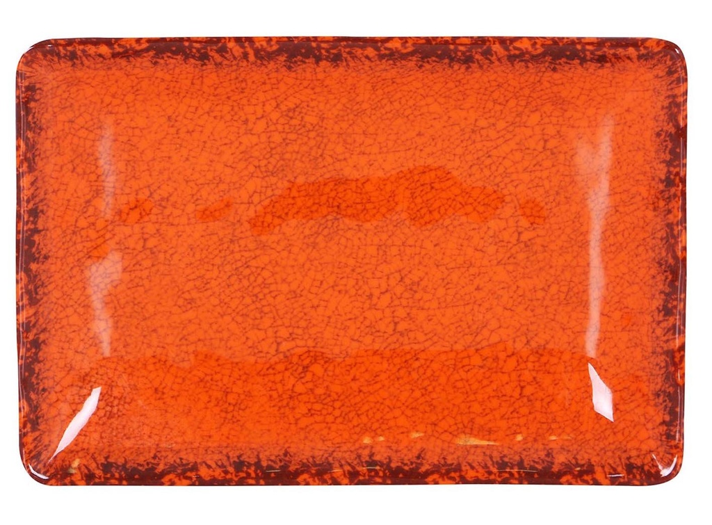 #-24- BANDEJA RECT. NARANJA GUAYABA 30x21x3.5cm