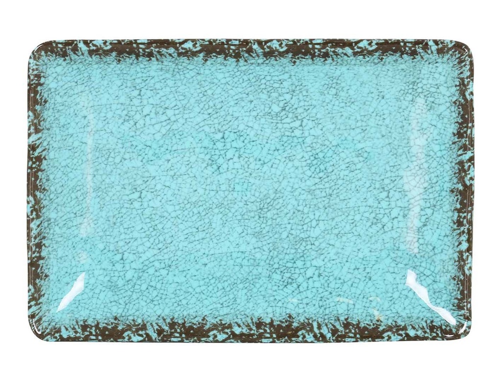 #-48- BLUE RECT. TRAY GUAYABA 25x17x3.5c