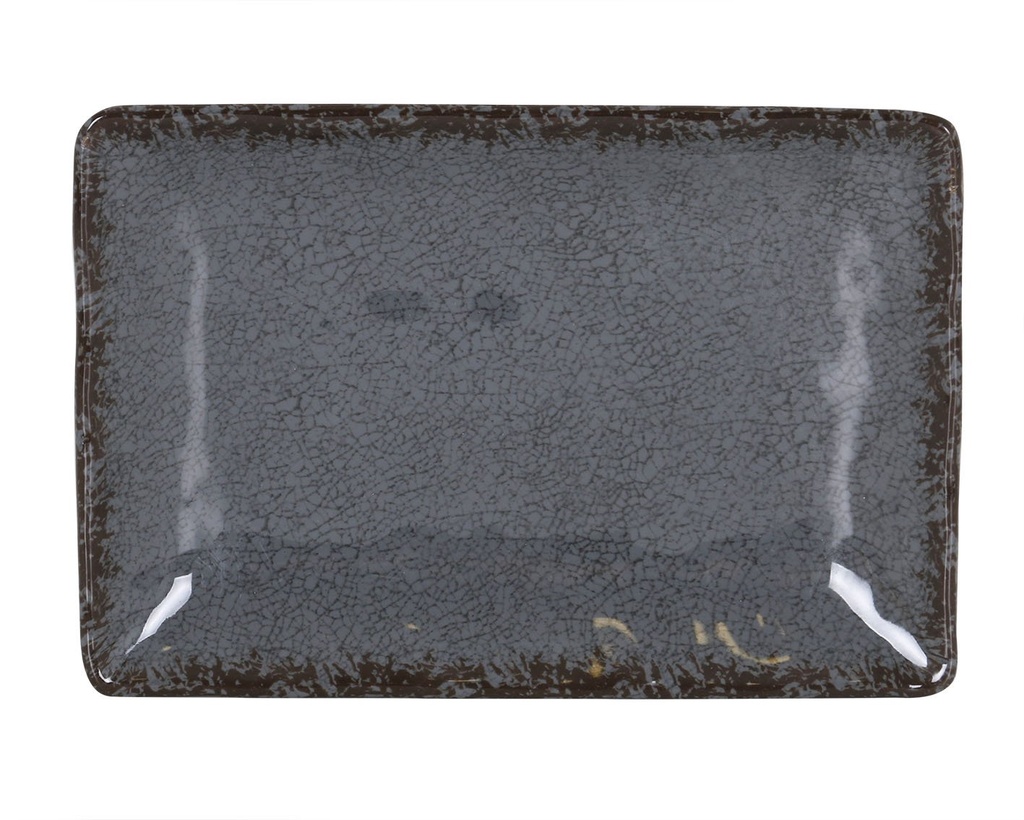 #-48- GRAY RECT. TRAY GUAYABA 25x17x3.5c