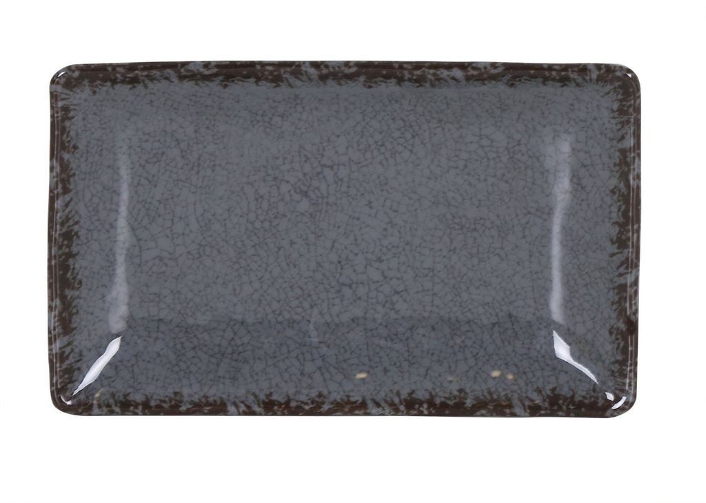 #-48- GRAY RECT. TRAY GUAYABA 21.5x13.5.