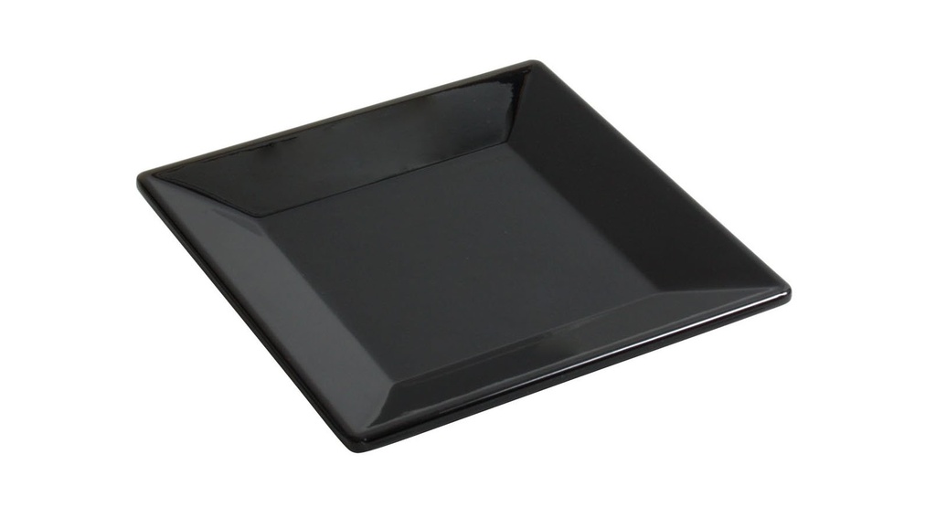 BLACK SIDE MING PLATE 20.5x20.5x2.4cm