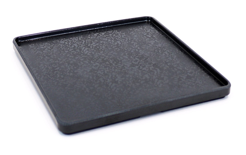 [B100V390B] PLATO NEGRO CUADRADO LONTANANZA 25x25x1.5cm