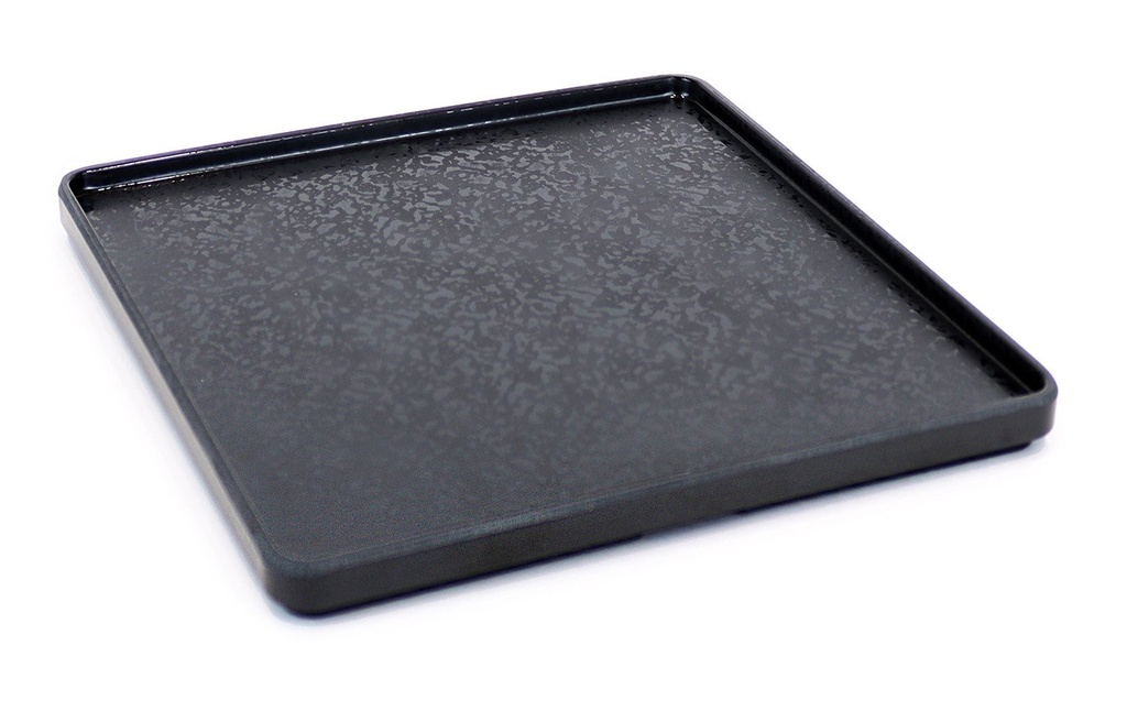 [B100V391B] PLATO NEGRO CUADRADO LONTANANZA 21x21x1.5cm