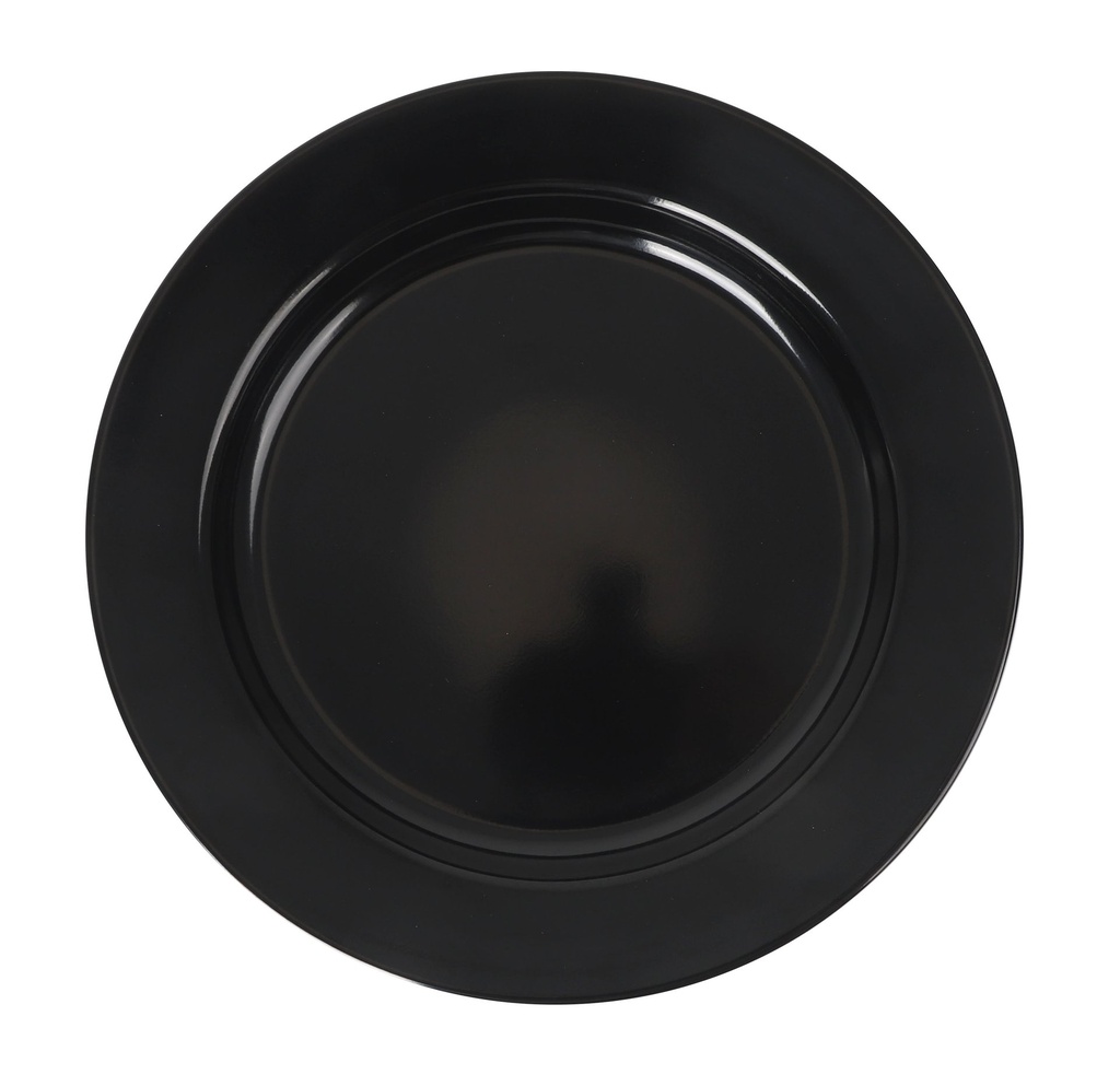 [B100V416B] PLATO LLANO NEGRO SOTAVENTO 26x2.5cm