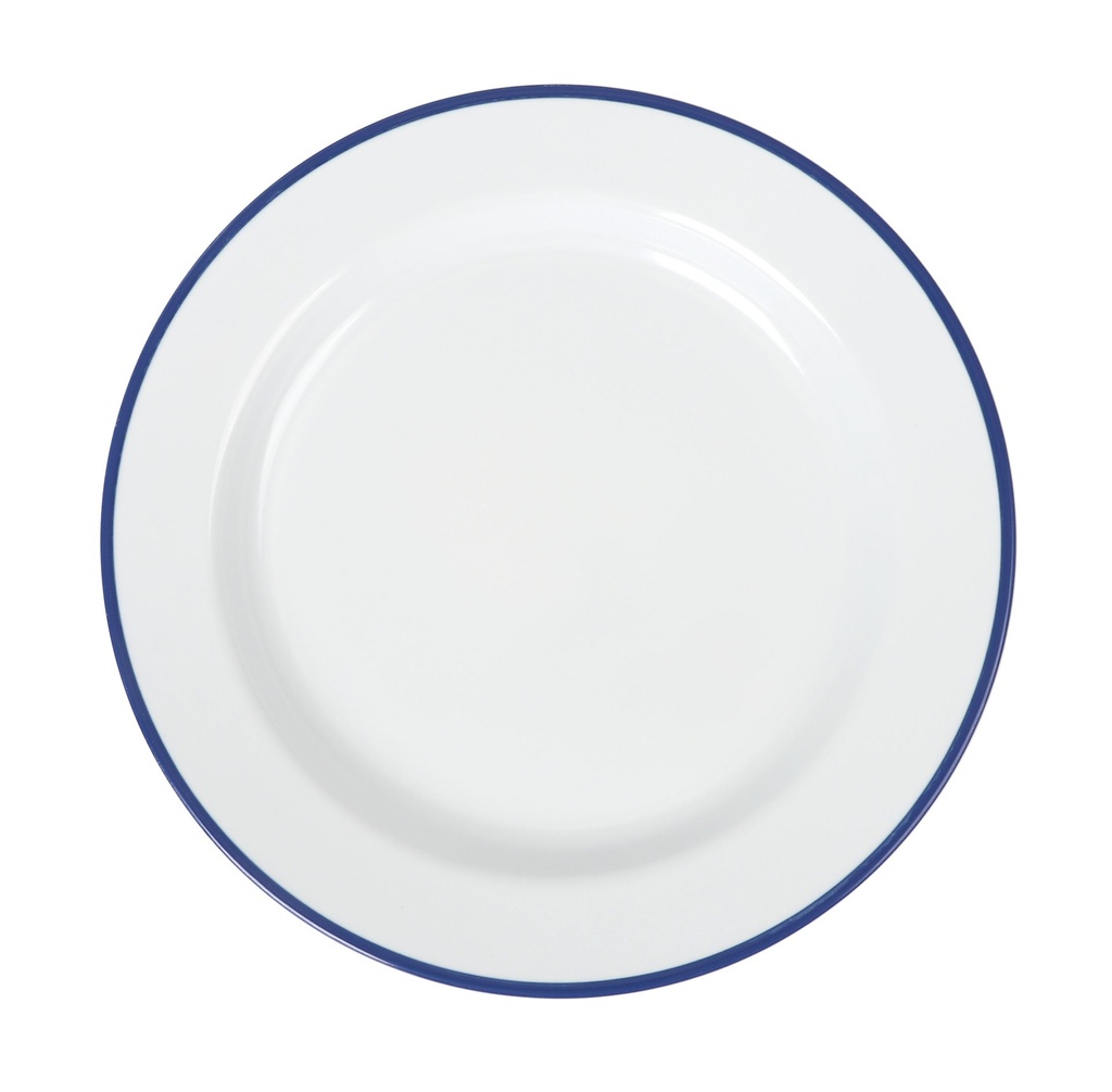 [B100V416C] PLATO LLANO SOTAVENTO FILO AZUL 26x2.5cm