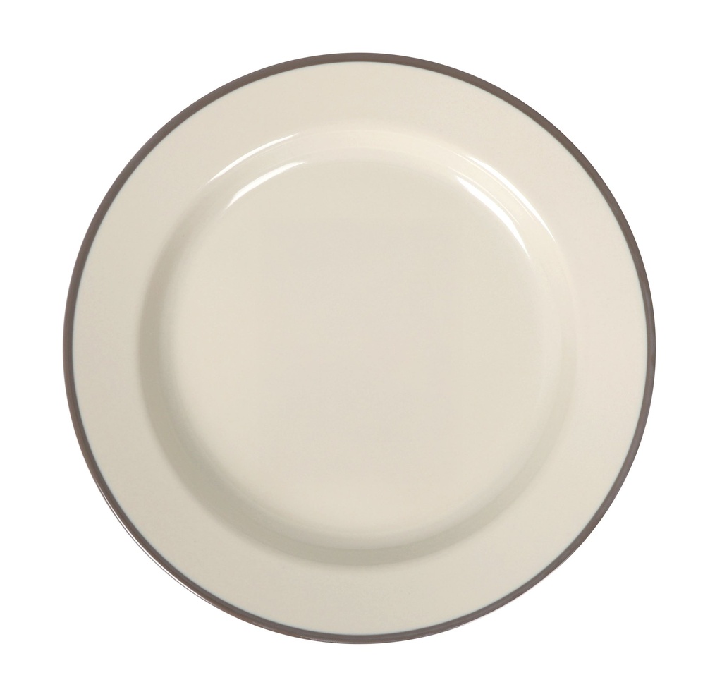 [B100V416D] PLATO LLANO SOTAVENTO MARRON 26X2.5cm