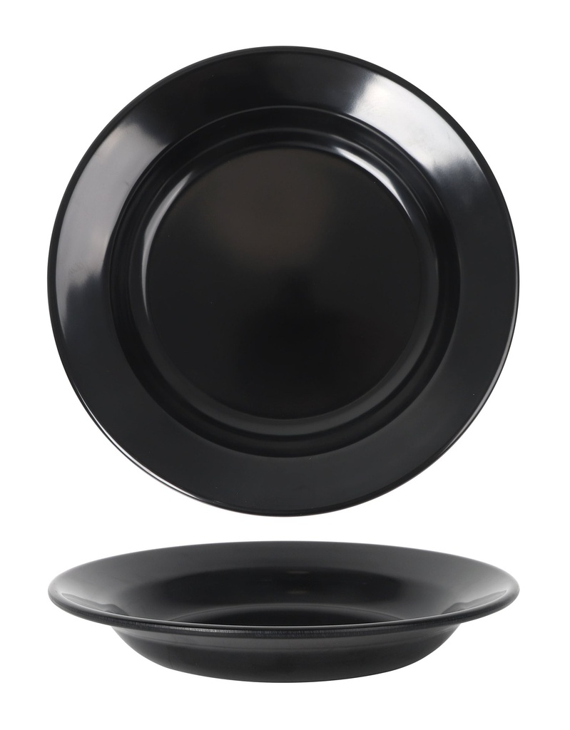 PLATO HONDO NEGRO SOTAVENTO 22x3.5cm