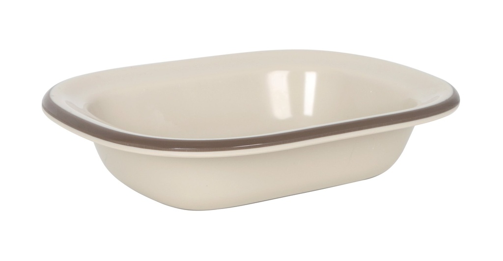 BOWL RECTANGULAR SOTAVENTO MARRON 18X13.5cm