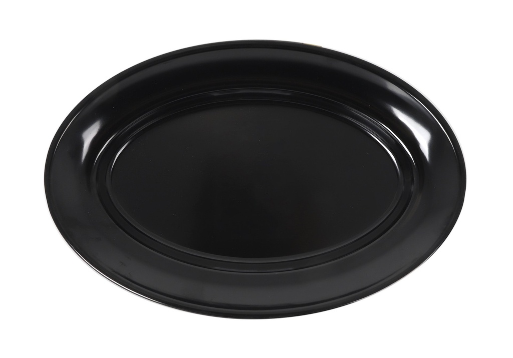 [B100V446B] BANDEJA OVAL SOTAVENTO NEGRO 30X19.5cm